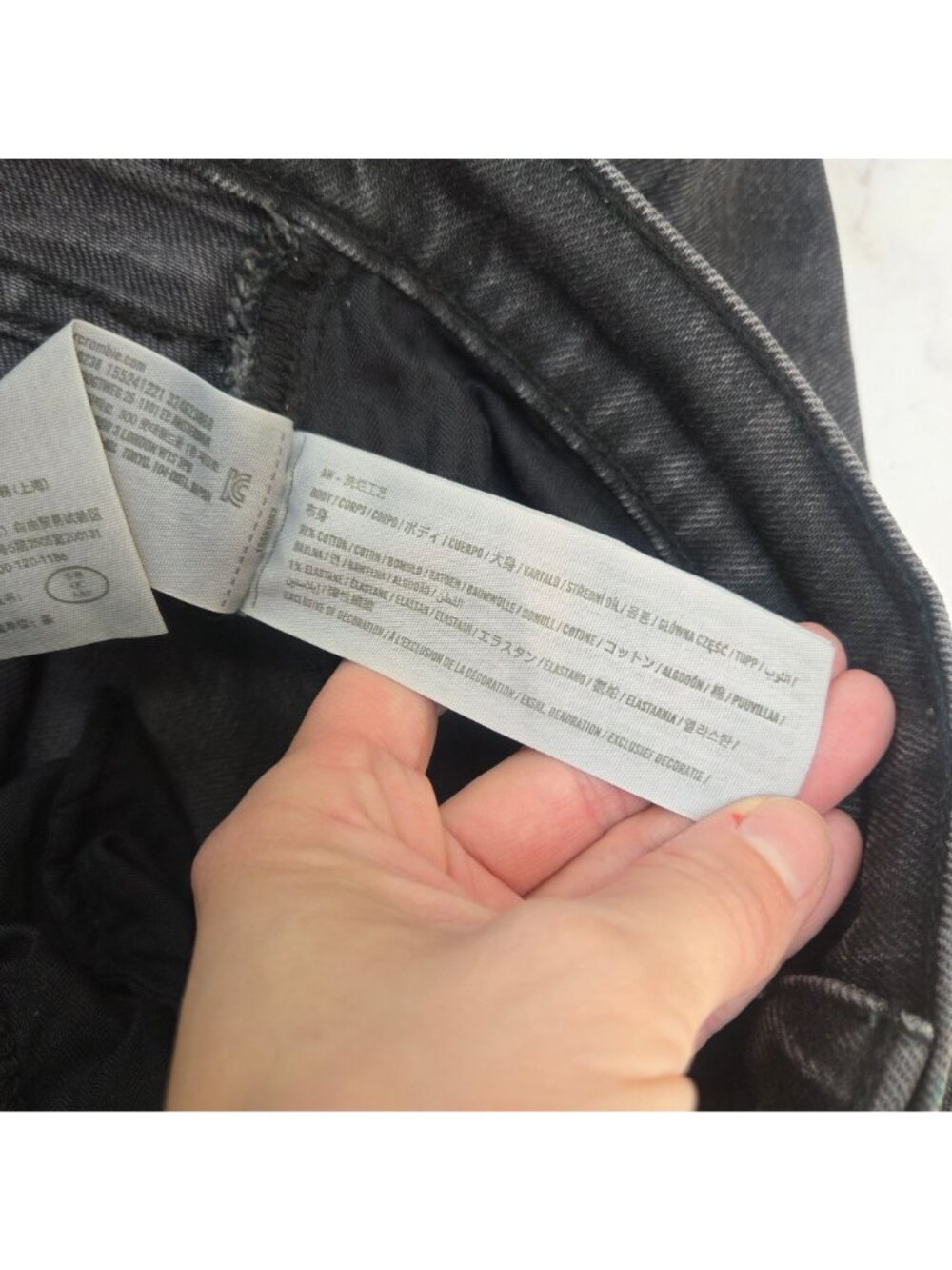Abercrombie & Fitch The '90s Straight Ultra High Rise Grey Jeans Women's 27/4Xs - Picture 7 of 7